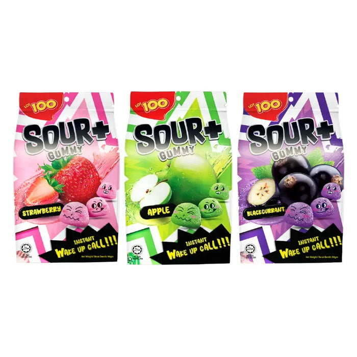 Lot100 Malaysia Extreme Sour+ Chewable Gummy, 24g