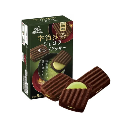 Morinaga Uji Matcha Chocolate Sandwich Cookies, 92g Morinaga