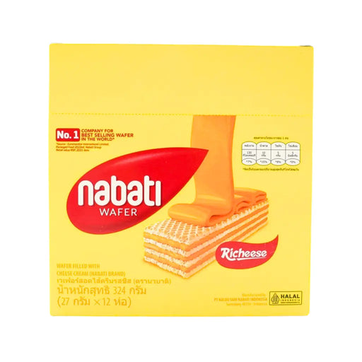 Nabati Wafer Filled With Cheese Cream Flavor, 12pcs/324g Nabati