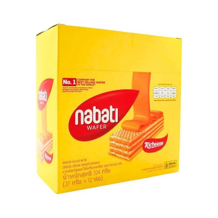 Nabati Wafer Filled With Cheese Cream Flavor, 12pcs/324g Nabati