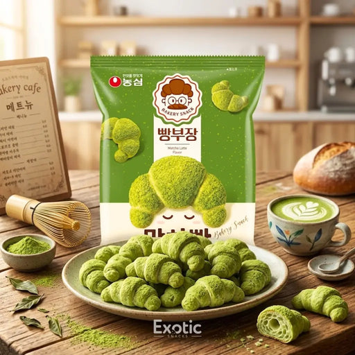 Nongshim Mini Crossiant Shaped, Matcha Latte Flavor Snack, 55g NONGSHIM