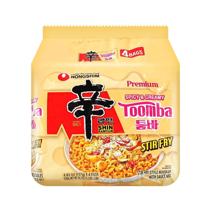 Nongshim Shin Ramyun Toomba Spicy Creamy Stir Fry Instant Noodles