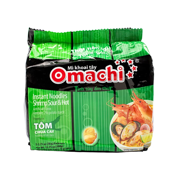 Omachi Vietnamese Instant Noodles Hot & Sour Shrimp Flavor