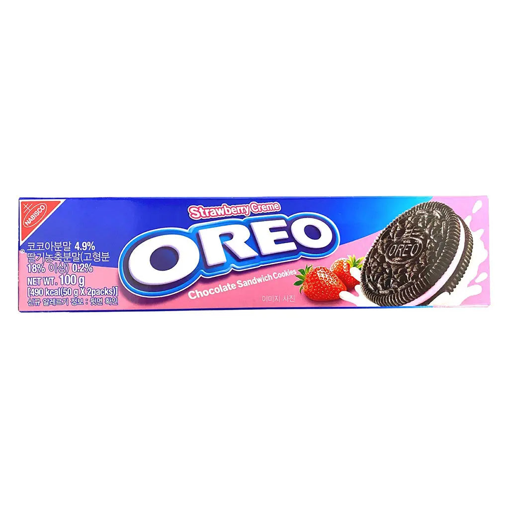 Oreo Cookies Strawberry Cream Flavor 100g Korea — Exotic Snacks Company