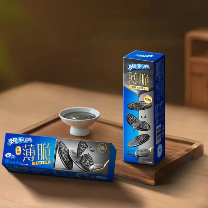 Oreo Cookies Thins Crispy Rich Black Sesame Flavor, 62g Oreo