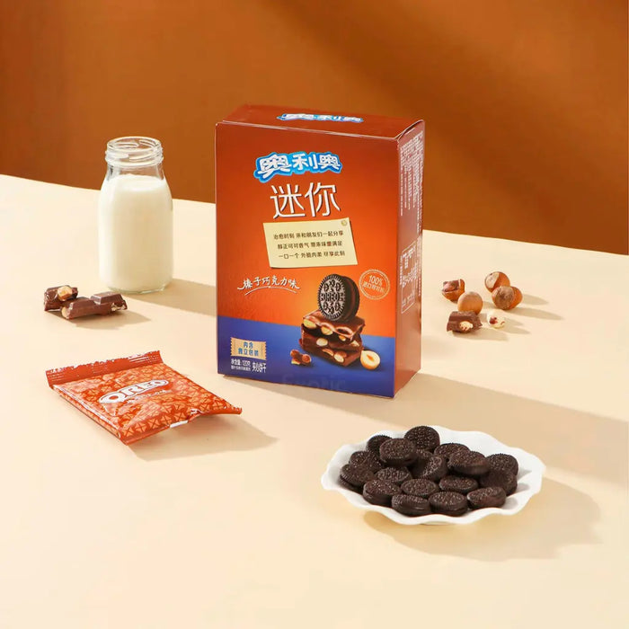 Oreo Mini Cookies Hazelnut Chocolate Cream Flavor, 120g Oreo