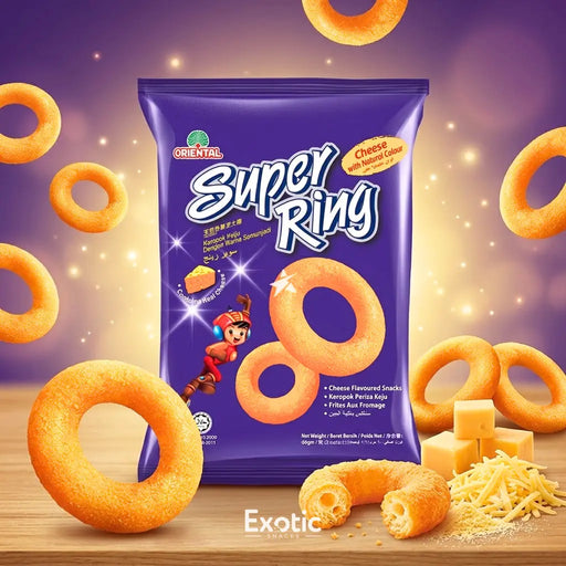 Oriental Super Ring Crispy Cheese Puffs, 75g Oriental