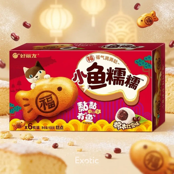 Orion Fish Shape Cake Red Bean Flavor, 168g