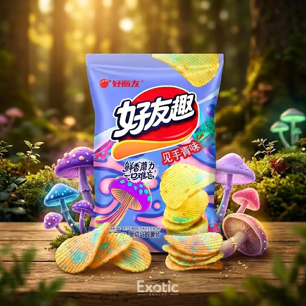 Orion Jianshouqing Wild Mushroom Flavor Potato Chips, 70g — Exotic