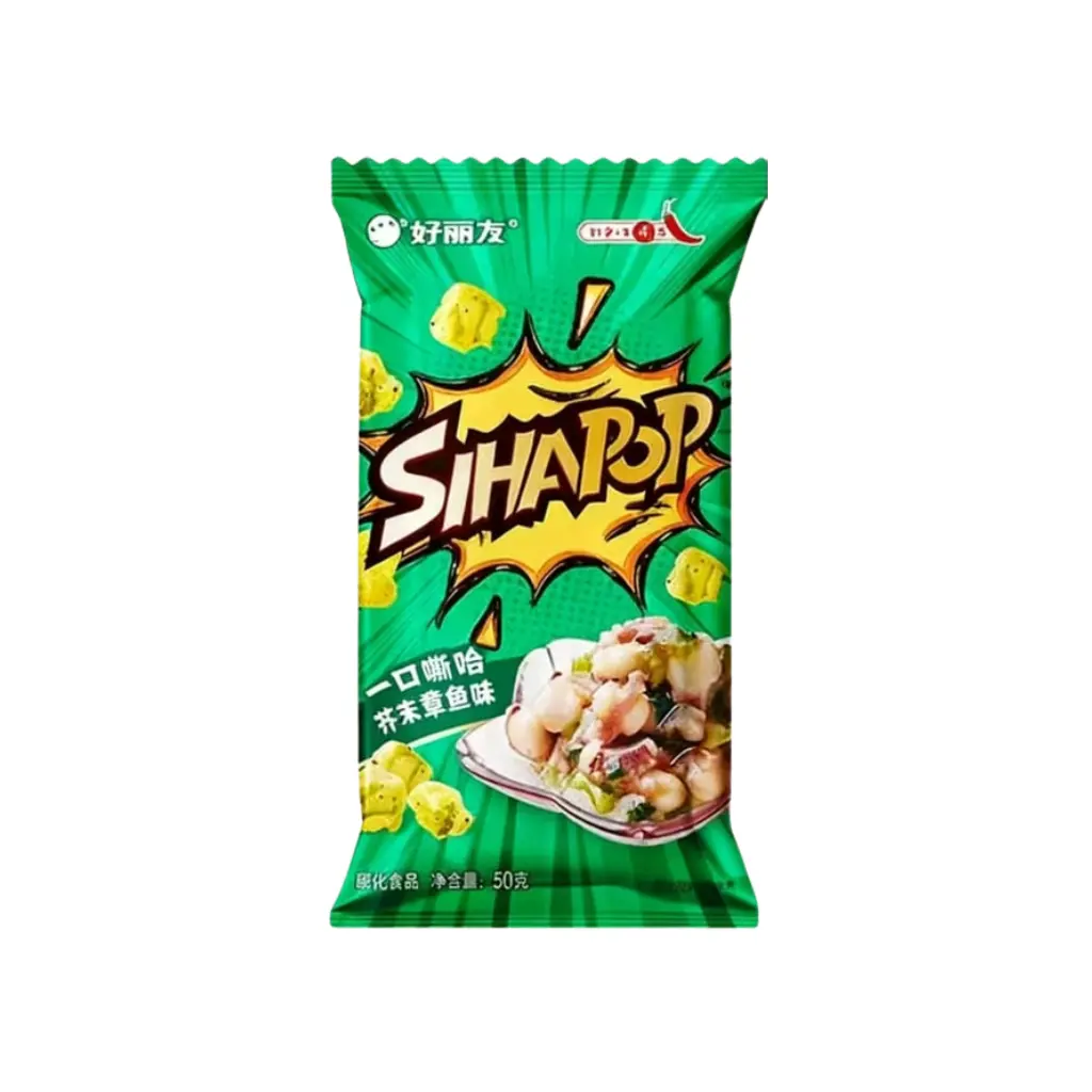 Orion Popcorn Chicken Snack Spicy Wasabi Octopus Flavor, 50g — Exotic ...