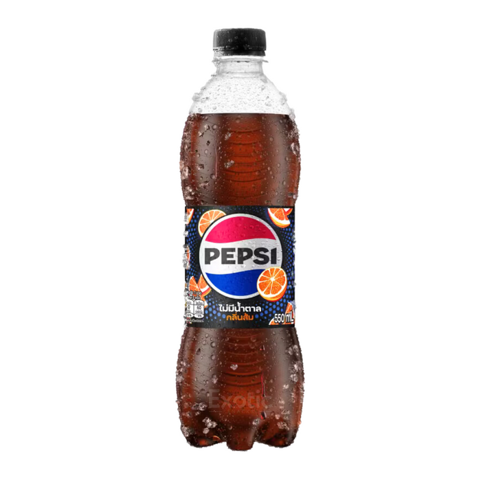 Pepsi Zero Sugar Orange Flavor Soda, 550ml