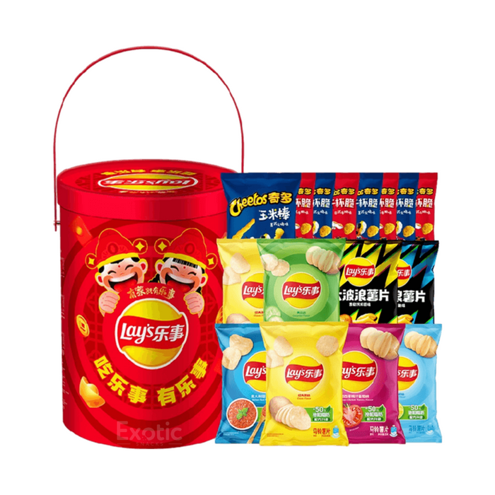 Lay's Lunar New Year 2025 Gift Bucket, 16 Bags Gift Set