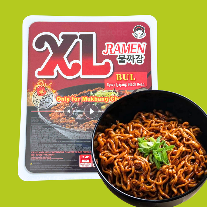 Extra Large Spicy Jjajang Black Bean Instant Ramen – Mukbang Challenge Edition, 470g