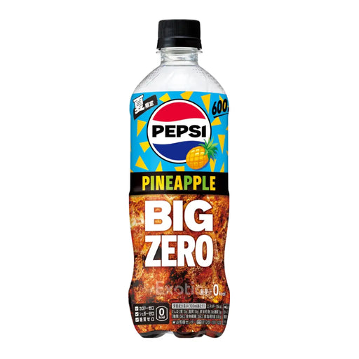 Pepsi Big Zero Pineapple Flavor Soda, 600ml Pepsi