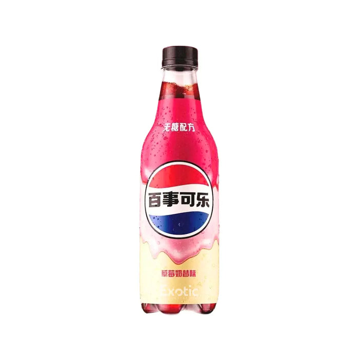 Pepsi Zero Sugar Strawberry Milkshake Flavor Soda, 500ml Pepsi