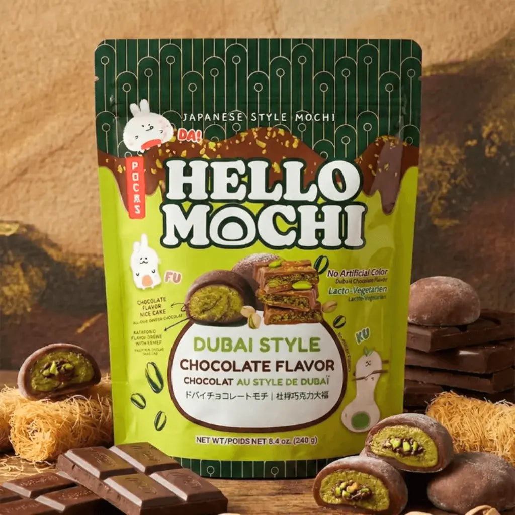 Pocas Hello Mochi Dubai Style Chocolate Mochi, 240g — Exotic
