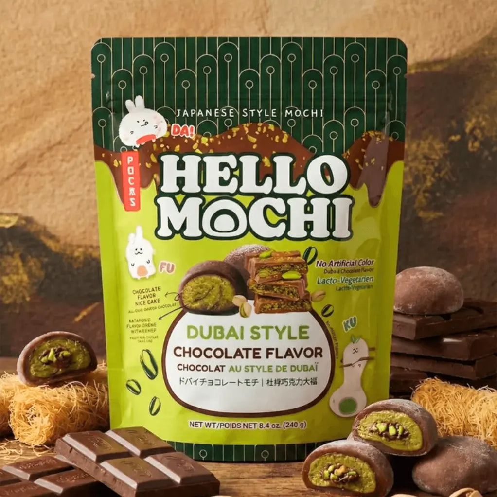 Pocas Hello Mochi Dubai Style Chocolate Mochi, 240g — Exotic Snacks Company