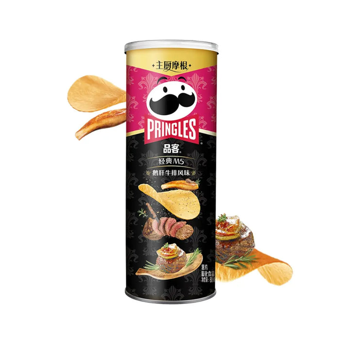 Pringles M5 Foie Gras Beef Steak Premium Flavor Potato Chips, 80g Pringles