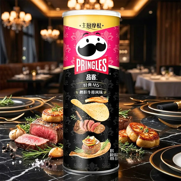 Pringles M5 Foie Gras Beef Steak Premium Flavor Potato Chips, 80g Pringles