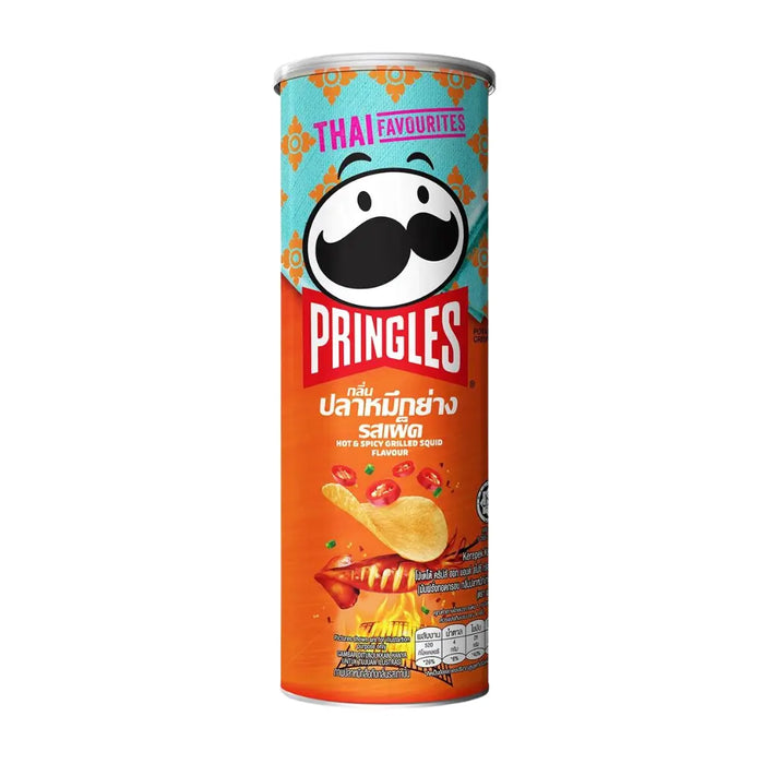 Pringles Thailand Hot & Spicy Grilled Squid Chips, 102g Pringles