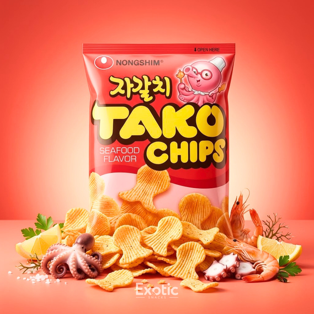 Nongshim Octopus Flavored Tako Chips, 60g — Exotic Snacks Company