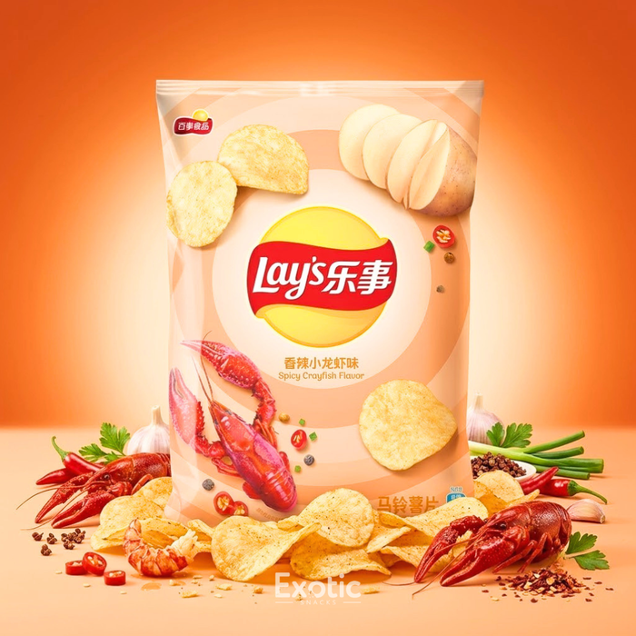 Lay's Spicy Crayfish Potato Flavor Chips, 70g
