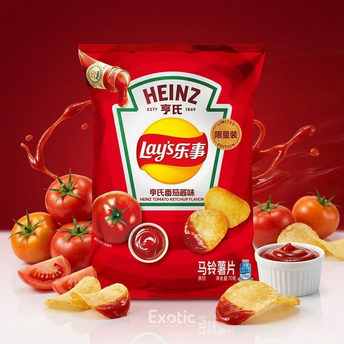 Lay's Heinz Ketchup Flavor Potato Chips, 70g