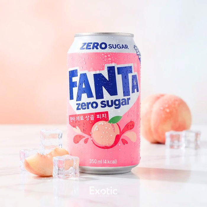 Fanta Fresh Peach Zero Sugar Flavored Soda, 350ml – South Korea