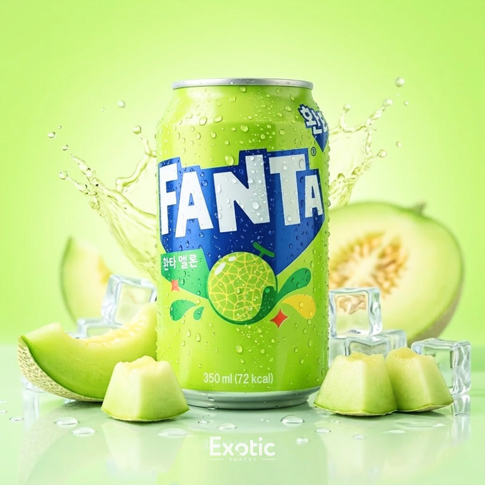 Fanta Melon Flavored Soda, 350ml - South Korea