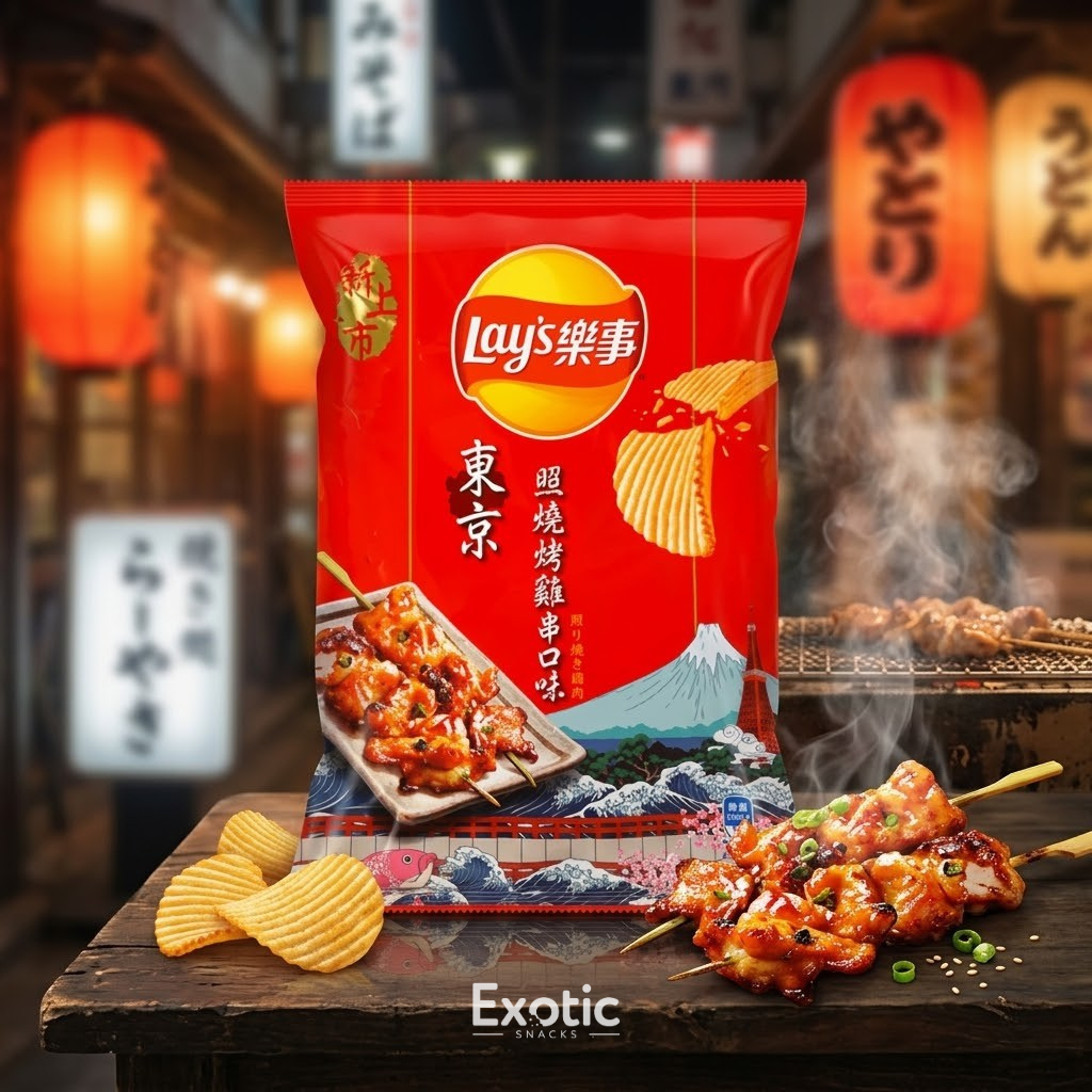 Lay's Tokyo Yakitori Chicken Flavor Potato Chips, 60g — Exotic