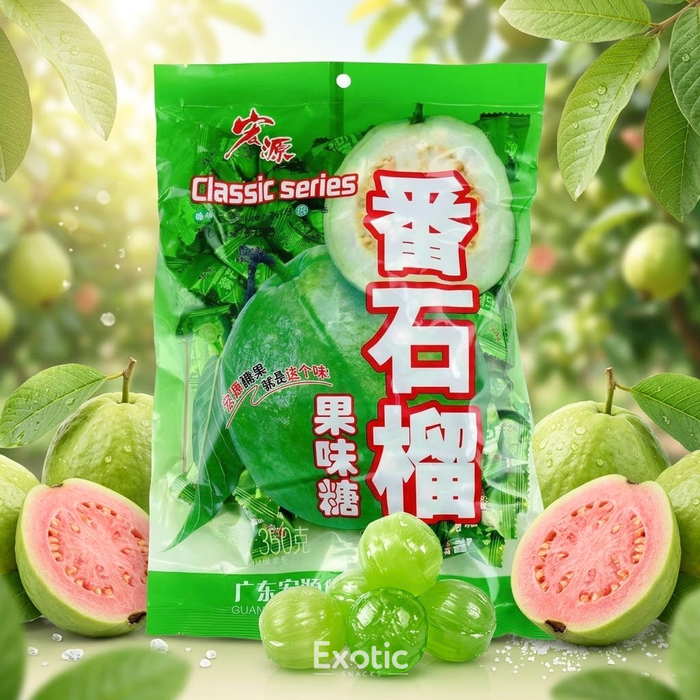 Hongyuan Guava Flavor Hard Candy, 350g