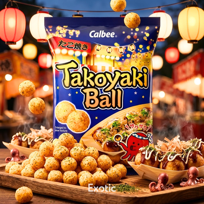 Calbee Takoyaki Balls Crunchy Snack, 90g