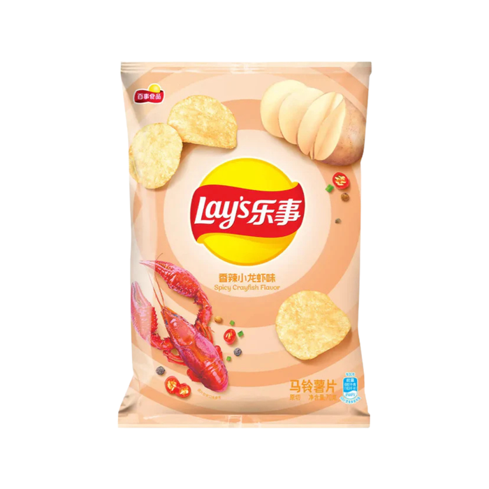 Lay's Spicy Crayfish Potato Flavor Chips, 70g