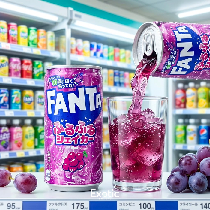 Fanta Furufuru Shaker Grape Soda, 180ml (Bubbly Jelly Texture)