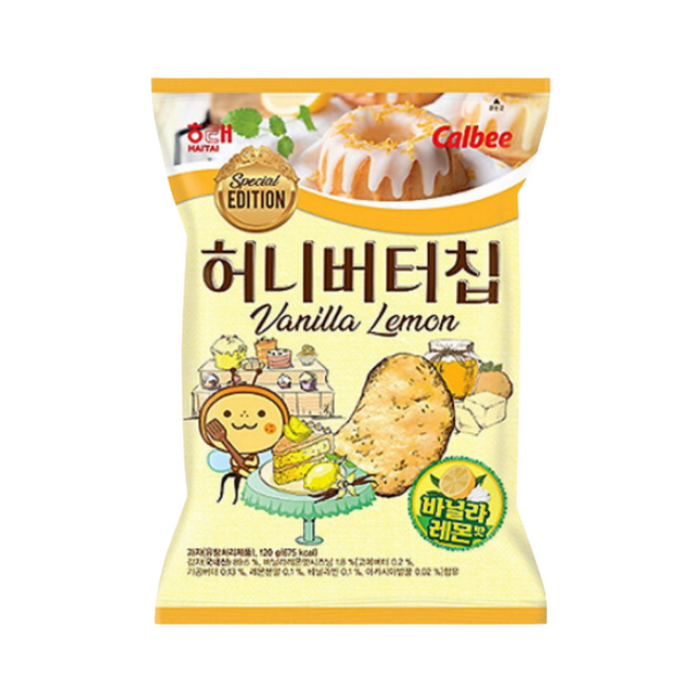 Haitai Korean Honey Vanilla Lemon Flavor Potato Chips, 60g