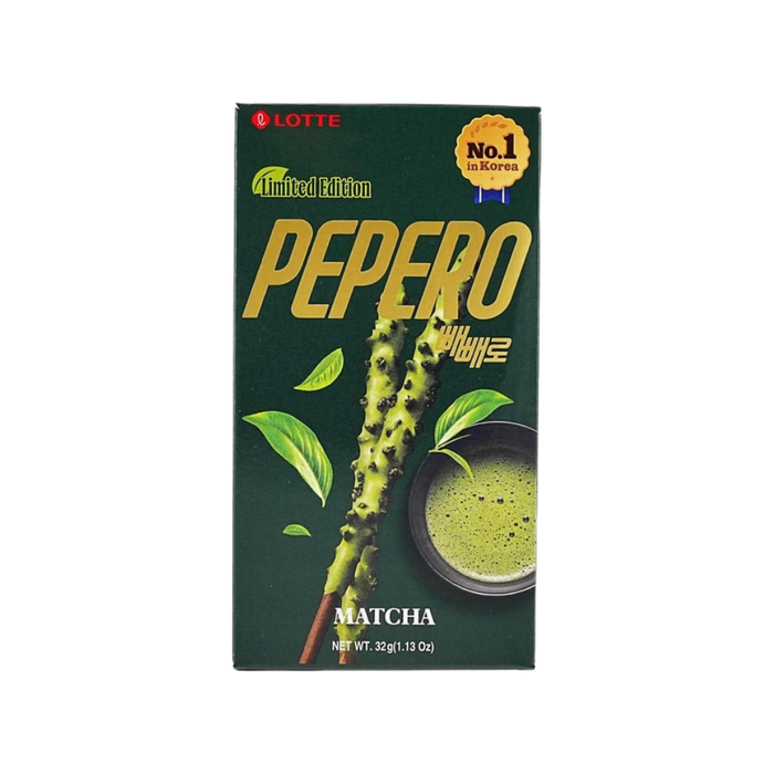 Lotte Pepero Rich Creamy Matcha Biscuits, 32g