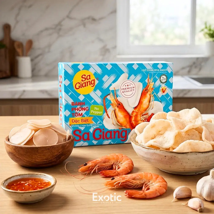 Sa Giang Special Premium Shrimp Chips (Bánh Phồng Tôm Đặc Biệt), 200g – Cooking Required Sa Giang