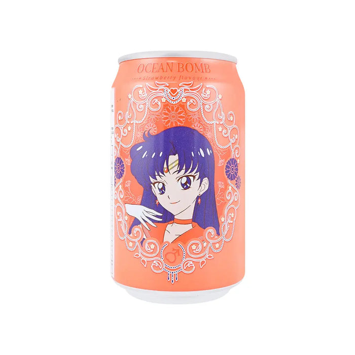 Sailor Moon Sparkling Water Strawberry Flavor - 330ml Ocean Bomb