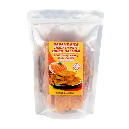Sesame Rice Crackers with Dried Salmon Flavor, 140g 3 Mien