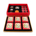 Shendacheng Myriad Persimmons Bless Pastries Shanghai Specialty Gift Box 6 Custard Cakes, Tea Set &amp; Wuyi Oolong, 10.58oz Shendacheng