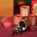 Shendacheng Myriad Persimmons Bless Pastries Shanghai Specialty Gift Box 6 Custard Cakes, Tea Set &amp; Wuyi Oolong, 10.58oz Shendacheng