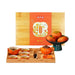 Shendacheng Myriad Persimmons Bless Pastries Shanghai Specialty Gift Box 6 Custard Cakes, Tea Set &amp; Wuyi Oolong, 10.58oz Shendacheng
