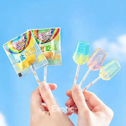 Skittles Lollipops Tropical Fruit Tea Flavors - 65g Skittles