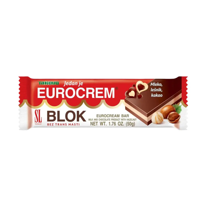 Takovo Eurocream Blok Bar Cocoa And Hazelnut, 50g Sl Technology