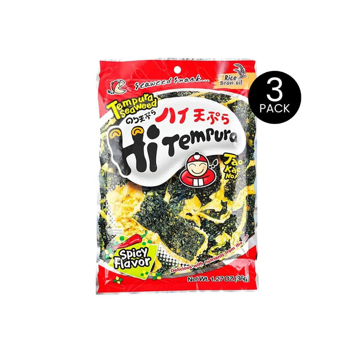 Tao Kae Noi Super Crispy Grilled Tempura Seaweed, Spicy Flavor 40g
