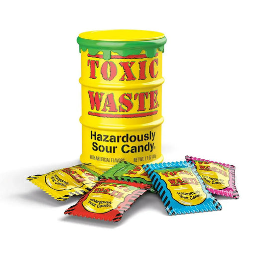 Toxic Waste Hazardously Sour Candy Original Yellow Drum - 1.7oz Toxic Waste
