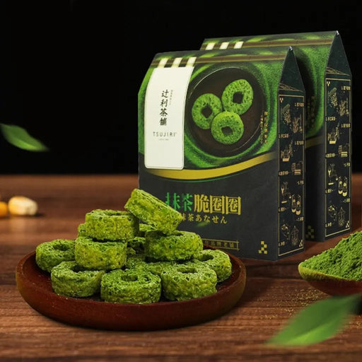 Tsujiri Matcha Crispy Donut Rings Snack, 30g Tsujiri