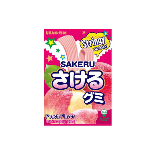 UHA Stringy Gummy Peach Flavor, 33g UHA