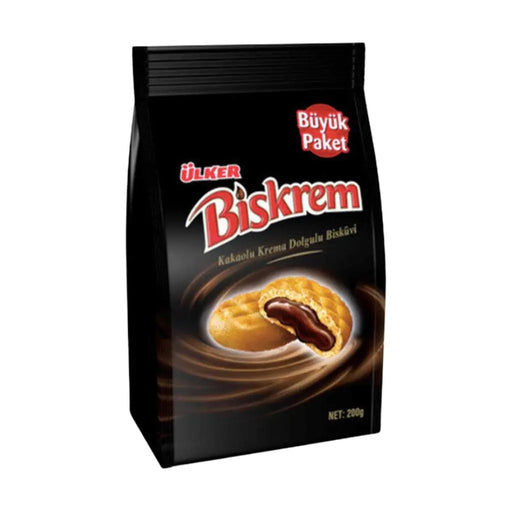 Ulker Biskrem Cocoa Cream Filled Cookies, 205g Ulker
