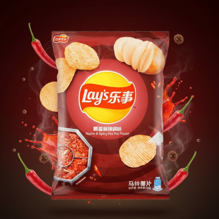 Lay's Numb & Spicy Hot Pot Flavor Chips, 70g